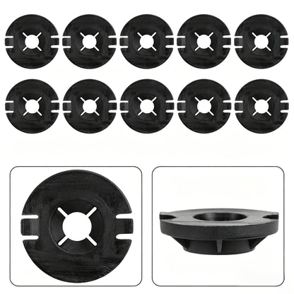 An automotive parts diagram showing a black circular component labeled 1110713-99-C, with a line drawing of a vehicle body panel indicating mounting locations marked with red circles. TESLA_111071399C_BUY_FROM_EUROPES_TESLA_ACCESSORIES_SPECIALISTS_TESLARY.EU_TESLARY.IE_TESLARY.PT_TESLARY.ES_TESLARY.NL_TESLARY.FR