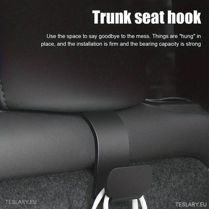 Trunk Hooks for the Tesla Model Y Rear Seat Headrests - Tesla Shop Europe - TESLARY.IE Ireland - France boutique- Deutschland Geschäft- España comercio - Nederland winkel- TESLARY.IE