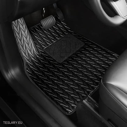 Tappeti da pavimento in pelle PU personalizzati Tesla Model 3 (guida a sinistra)