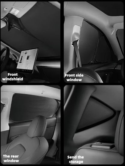 Tesla Model Y & Model Y Juniper Premium & Standard Sun Protection & Privacy Shades for Campling & Sun Protection 8 Shades Easy Installation Buy From Europes Teslary.eu Ireland Portugal Espana Deutschland Italia France Sweden Finland Norway Denmark
