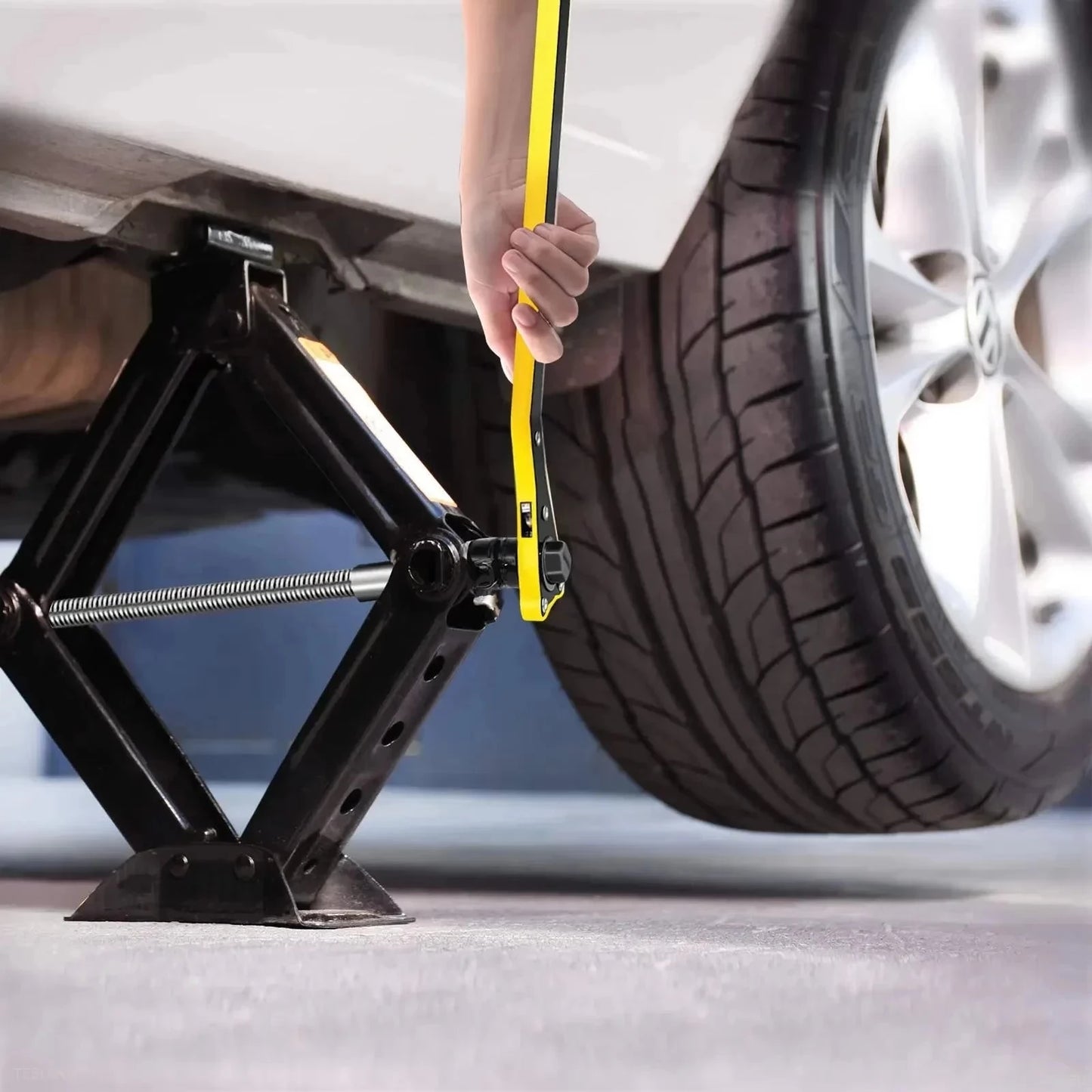 Bílahjólstöng með ratchet skiptilykli fyrir EVs þar á meðal Tesla módel 3 y s x