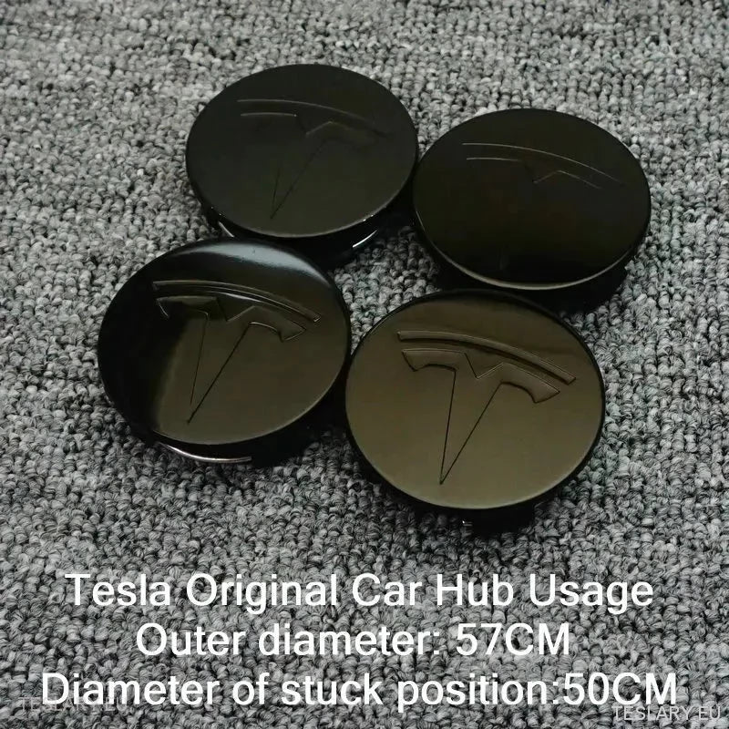 56mm hjólamiðstöð með merki fyrir Tesla 3, Y, S og X