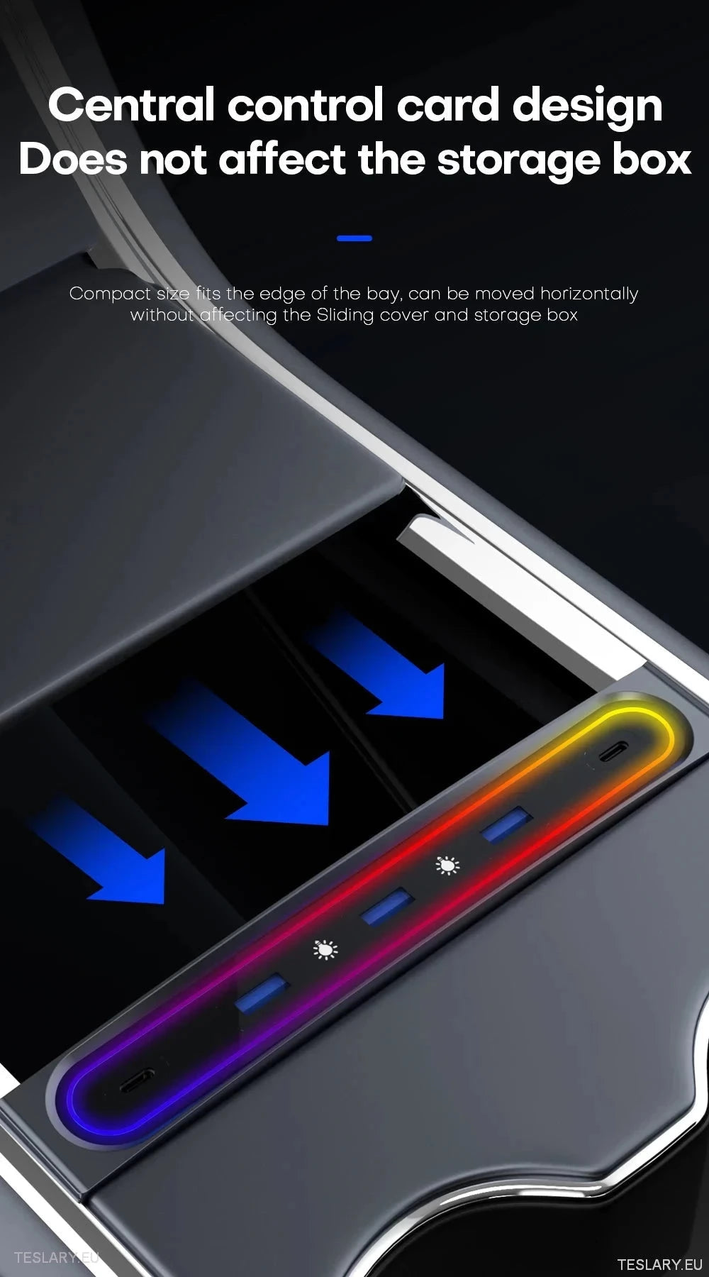 5 in 1 hub di espansione USB RGB per Tesla 3/Y