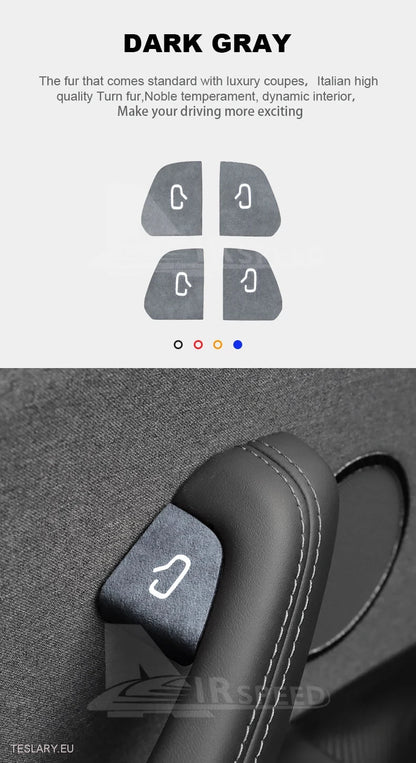 Tesla Modell 3 Highland Italienisch Alcantara Suede Button Covers