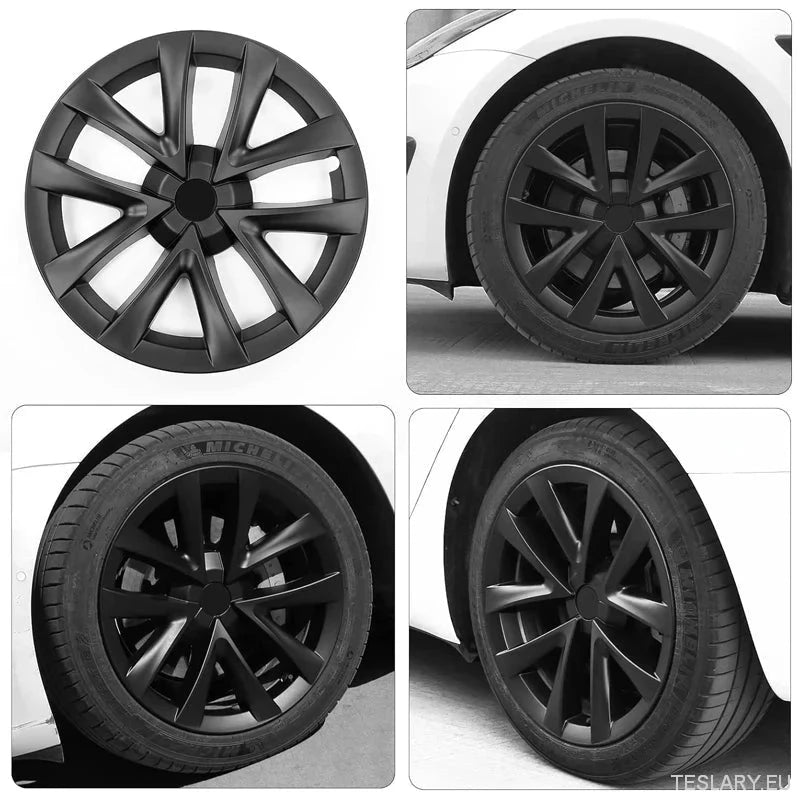 Tesla 3 Highland  18" Täysikokoiset hopeanväriset urheilulliset pyöränkapselit