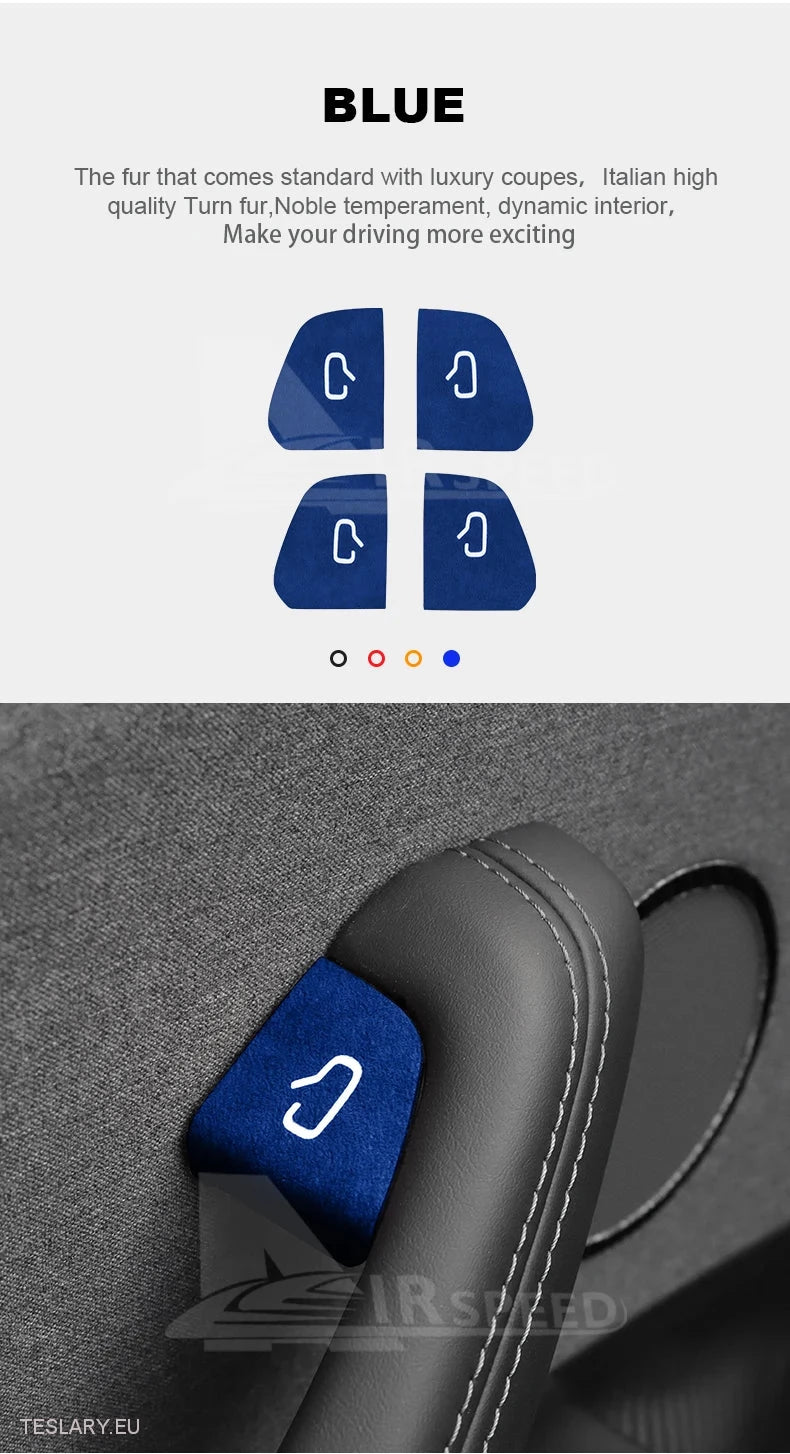 Tesla Modell 3 Highland Italienisch Alcantara Suede Button Covers