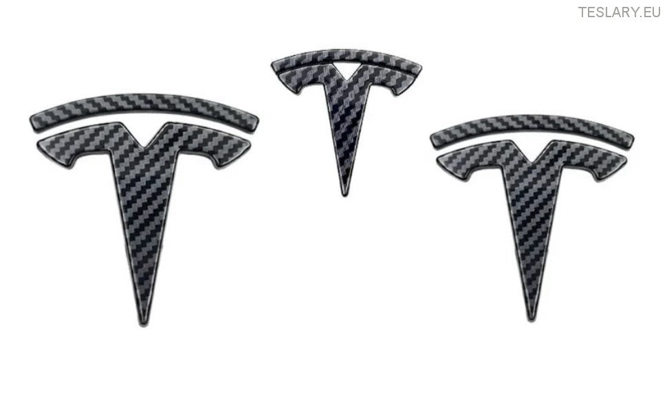 Tesla 3. modell elülső, hátsó és kormánykerék logoszkészlet