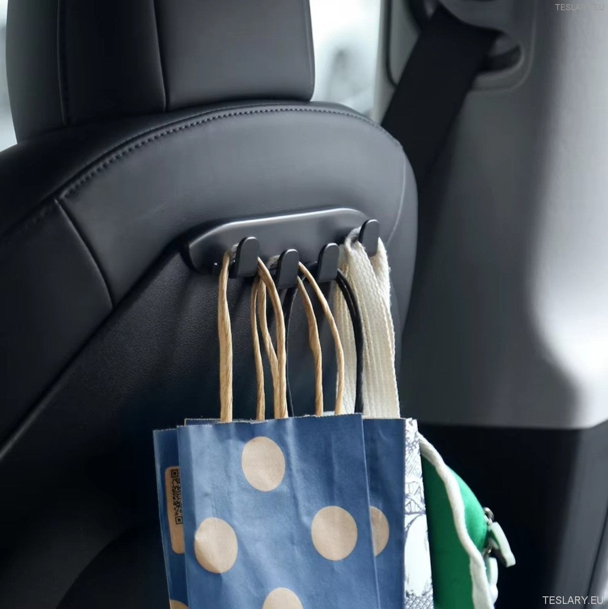 Tesla Modell 3/Y -Multi -Hooks für die Rückseite des Fahrers und oder des Beifahrersitzes