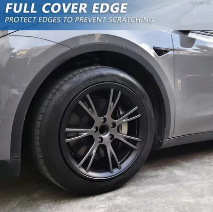 Tesla Model Y 19" Gemini hlífðarfelguhlífar (silfurlitaðar)