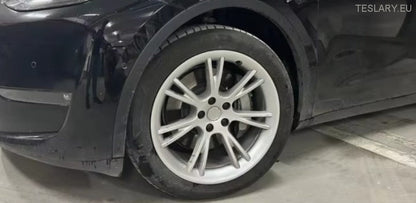 Tesla Model Y 19" Gemini hlífðarfelguhlífar (silfurlitaðar)