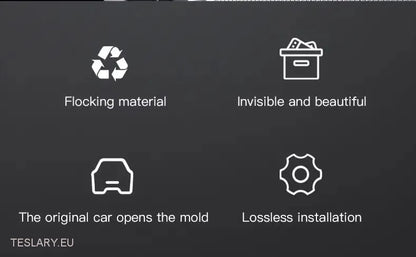 Tesla Model 3+ Highland Center konzol tálcái elülső és hátsó szervezők