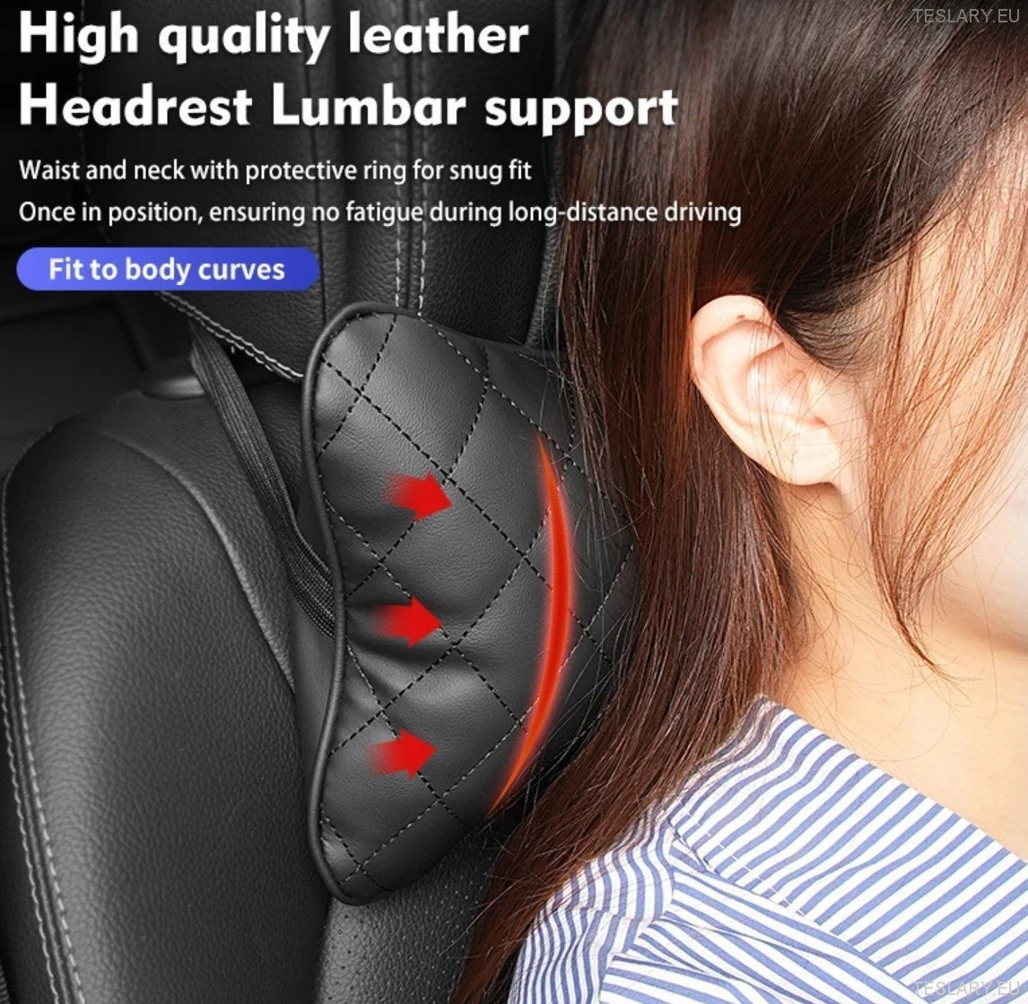 Tesla Model 3 y s X Neck Jastuk i leđa podrška s logotipom (crni)
