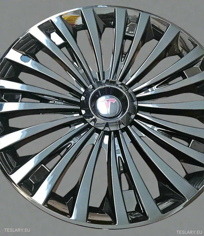 Tesla Model Y 19" Kryty kol Cyclone s plným pokrytím - leskle černé