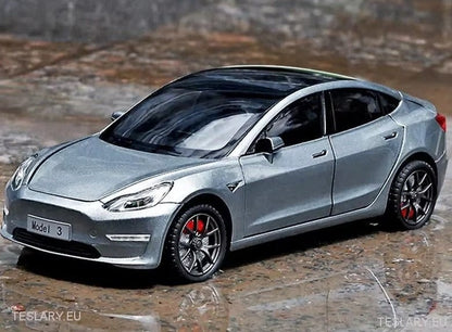 Tesla -malli 3 -auto 1:24 Diecast Model Car 2019 - 2023 -versio