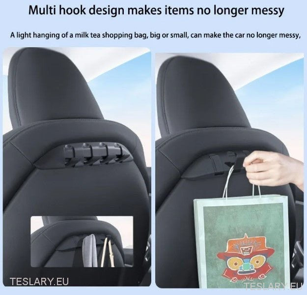 Tesla Model 3/Y & Highland Hidden Hook per il retro dei sedili passeggeri o conducente