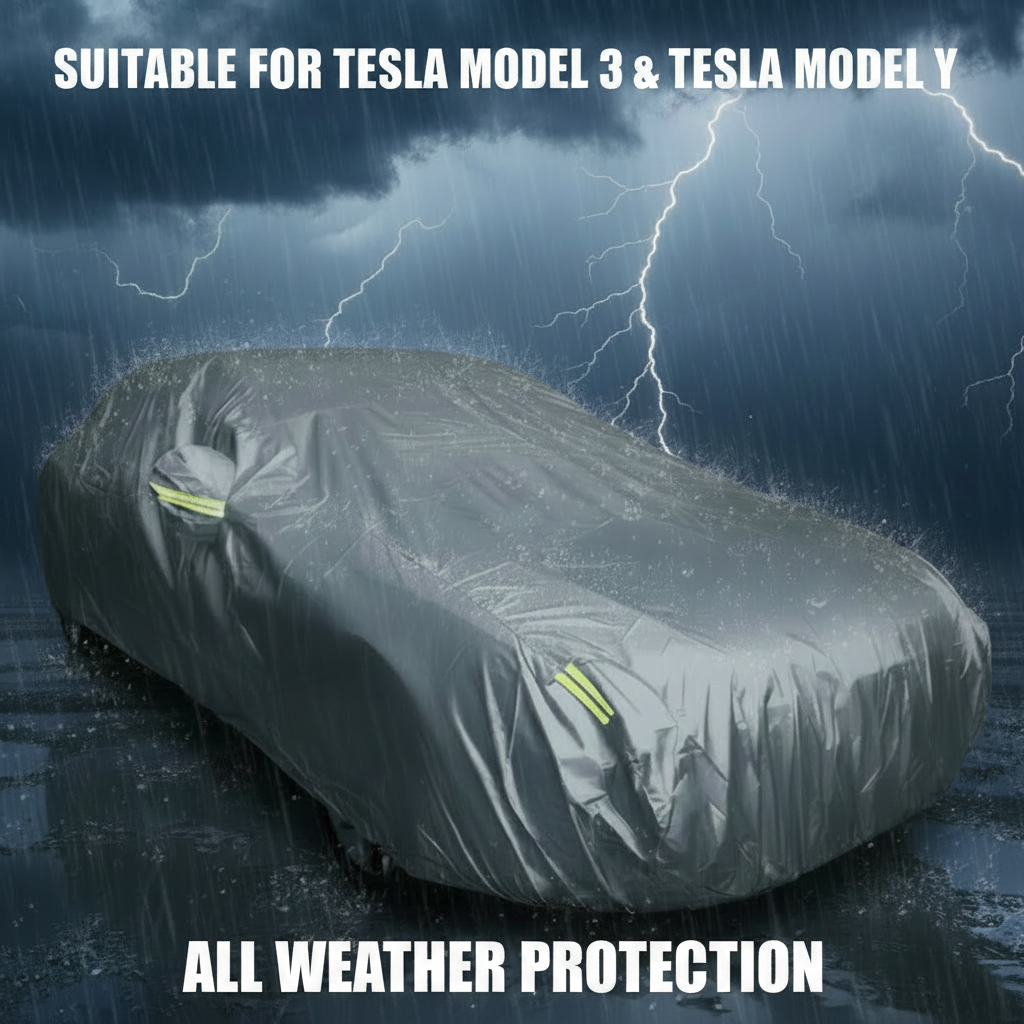 Tesla Model 3 , Model 3 Highland Standard and Premium , Model Y , Model Y Juniper Standard RWD and Premium All Weather Protective Cover Buy From Europes Teslary.eu