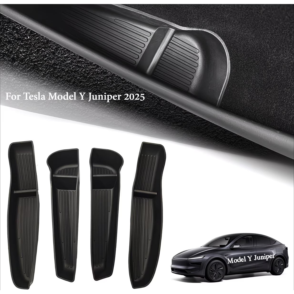 Tesla Model 3 / Y / Y+ Juniper / 3+ Highland TPE Door Organiser Protective Pockets Front & Rear