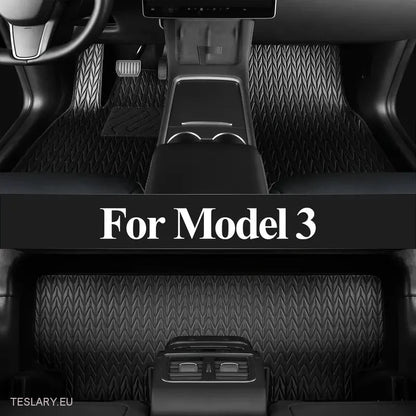 Tappeti da pavimento in pelle PU personalizzati Tesla Model 3 (guida a sinistra)