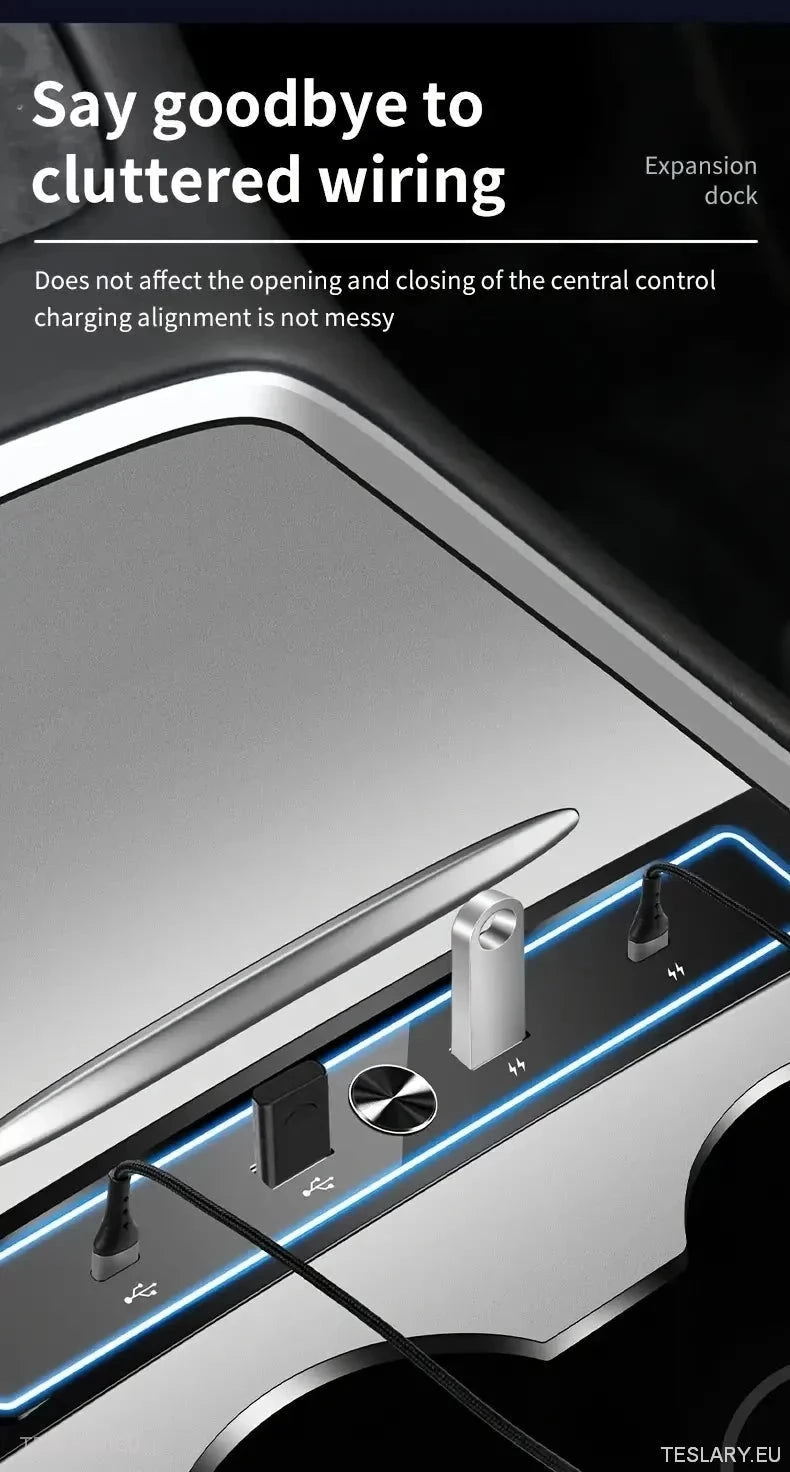 4 in 1 hub di espansione USB per Tesla 3/Y