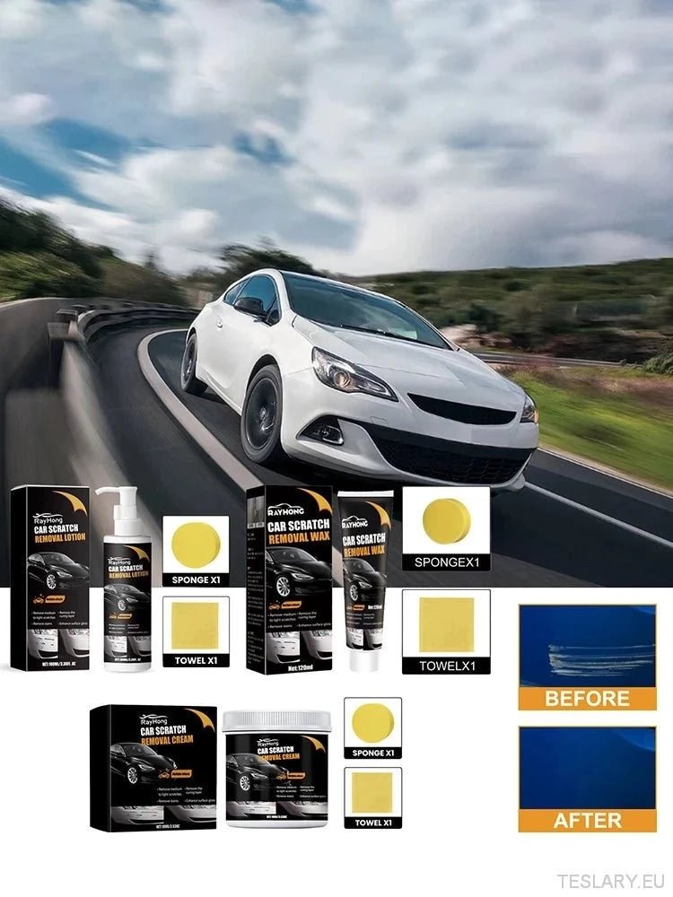 Car Paint Care Scratch Removal Lotion Paint Care Kit Repair Polishing for Tesla and other EVs - TESLARY Tesla Shop Accessories Europe Nederlands Ireland Deutschland Espana Alicante France Italia