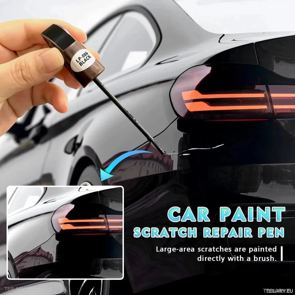 Car Touch Up Paint Pen with Brush - TESLARY Tesla Shop Accessories Europe Nederlands Ireland Deutschland Espana Alicante France Italia