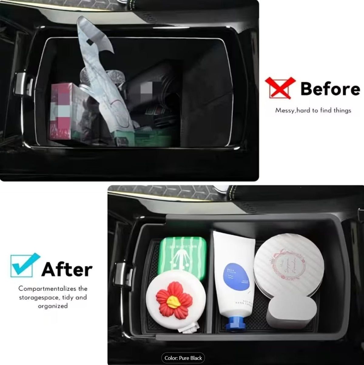 Center Console Storage Tray for Volkswagen ID.4 2026, 2025, 2024, 2023 - TESLARY Buy Tesla Shop Accessories Europe Nederlands Dublin Cork Ireland Deutschland Espana Iceland Finland France Italia