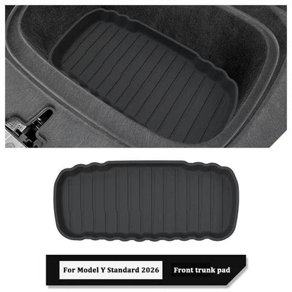 Tesla Model Y Juniper Standard 2026 RWD TPEF Frunk Trunk Mats Protectors Europe Buy From Teslary.eu - Ireland - Poland - Deutschland - Norge - Portugal