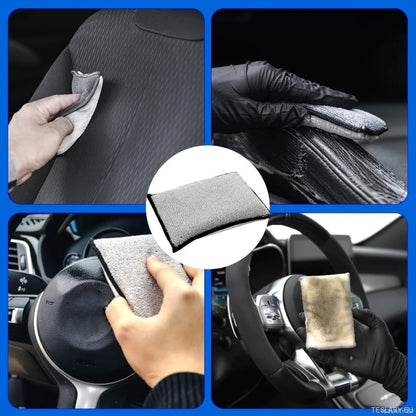Luxury car upholstery cleaning sponge set, seat and exterior care washing block, cloth set - TESLARY Tesla Shop Accessories Europe Nederlands Ireland Deutschland Espana Alicante France Italia