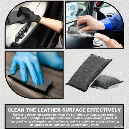 Luxury car upholstery cleaning sponge set, seat and exterior care washing block, cloth set - TESLARY Tesla Shop Accessories Europe Nederlands Ireland Deutschland Espana Alicante France Italia