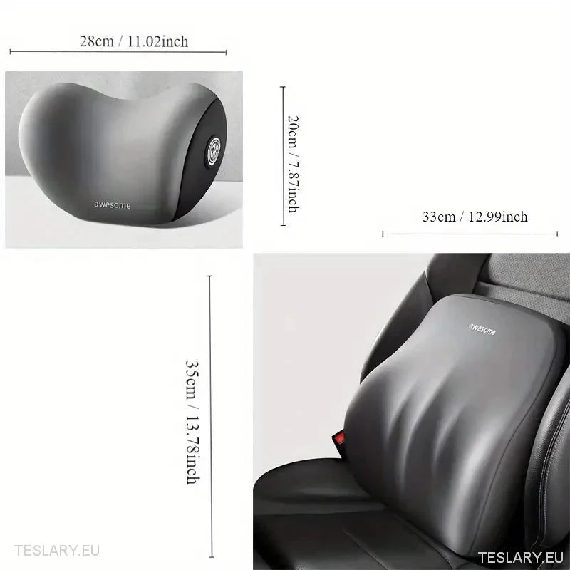Memory Foam Neck Pillow & Back Support Cushion for All Tesla Models - TESLARY Tesla Shop Accessories Europe Nederlands Ireland Deutschland Espana Alicante France Italia