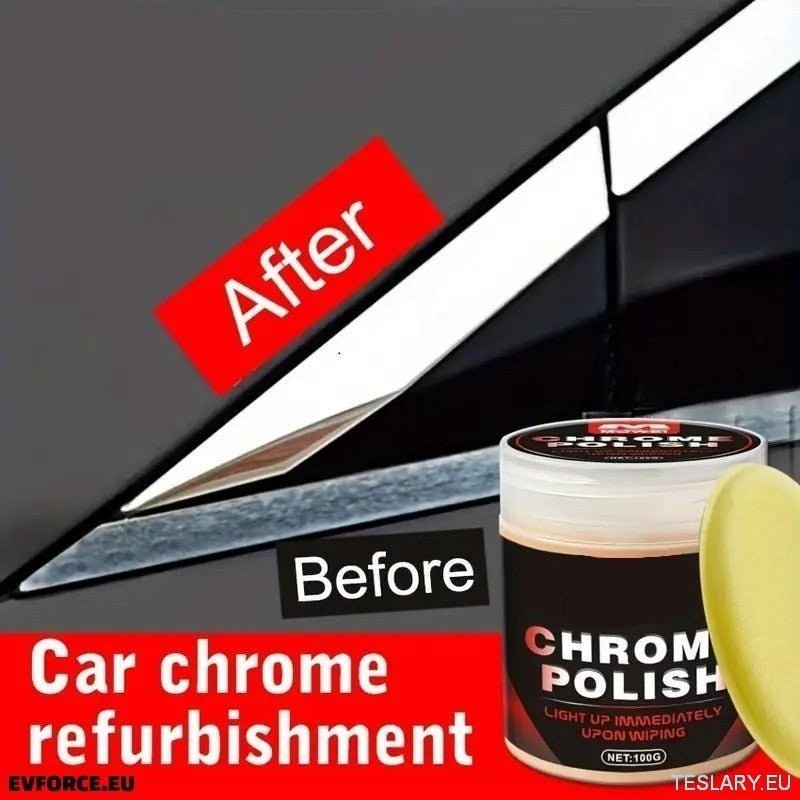 Multi - Purpose Chrome Restoration Polish 100gms - TESLARY Tesla Shop Accessories Europe Nederlands Dublin Cork Ireland Deutschland Espana Alicante France Italia