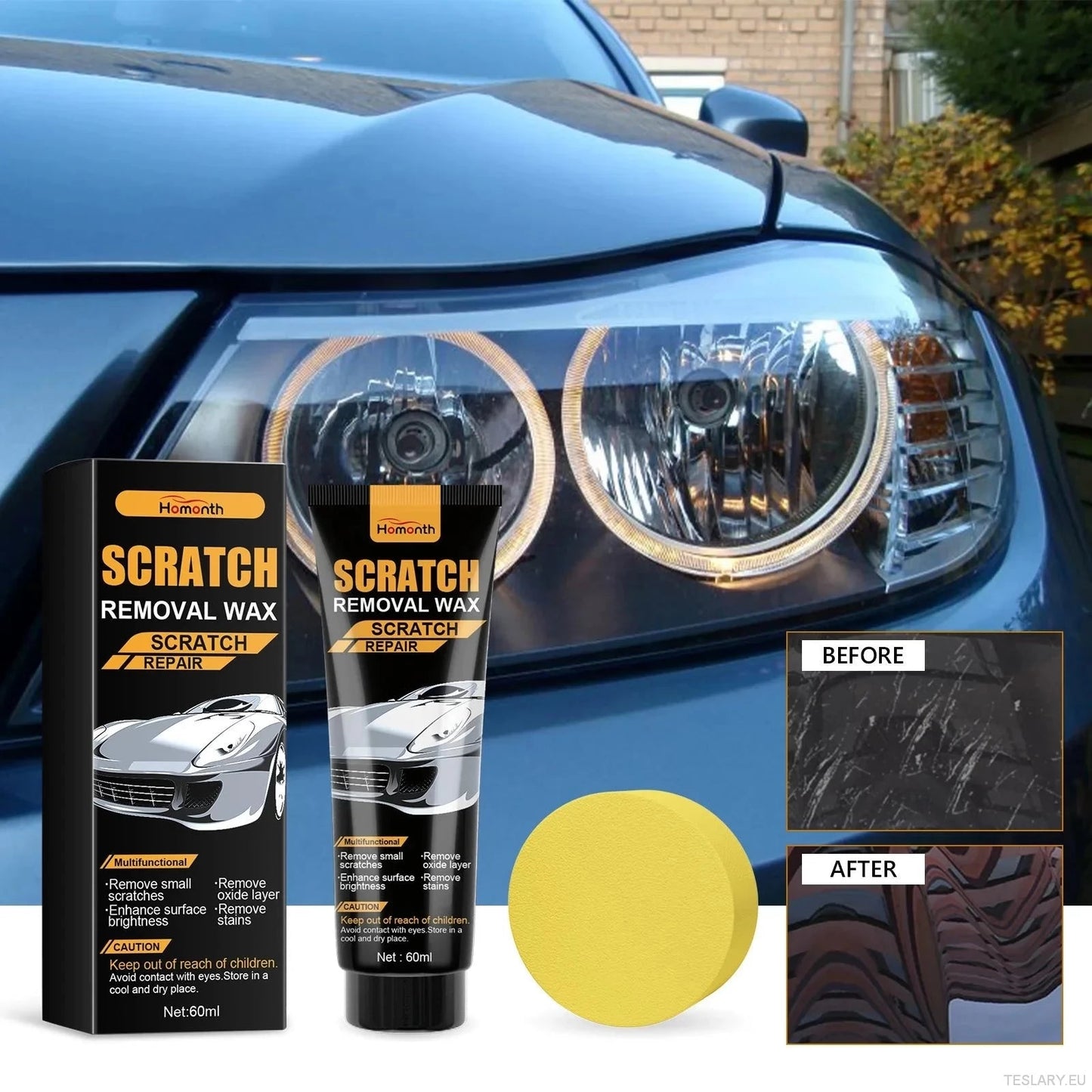 Nano Car Scratch Remover Paste: Deep Repair & Paint Restorer, Waterproof UV Shield, No Polishing Required, Safe for All Colors - TESLARY Tesla Shop Accessories Europe Nederlands Dublin Cork Ireland Deutschland Espana Alicante France Italia
