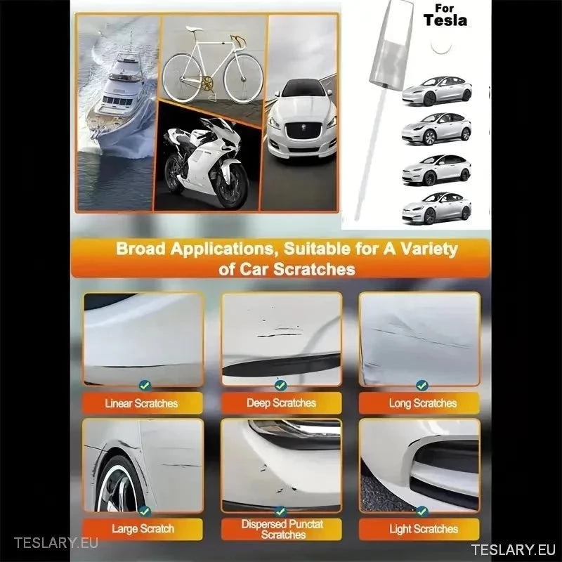 Festék a Touch Up kefe -készletek a Tesla színekben test és kerekek 12 ml a 3 y s x modellhez