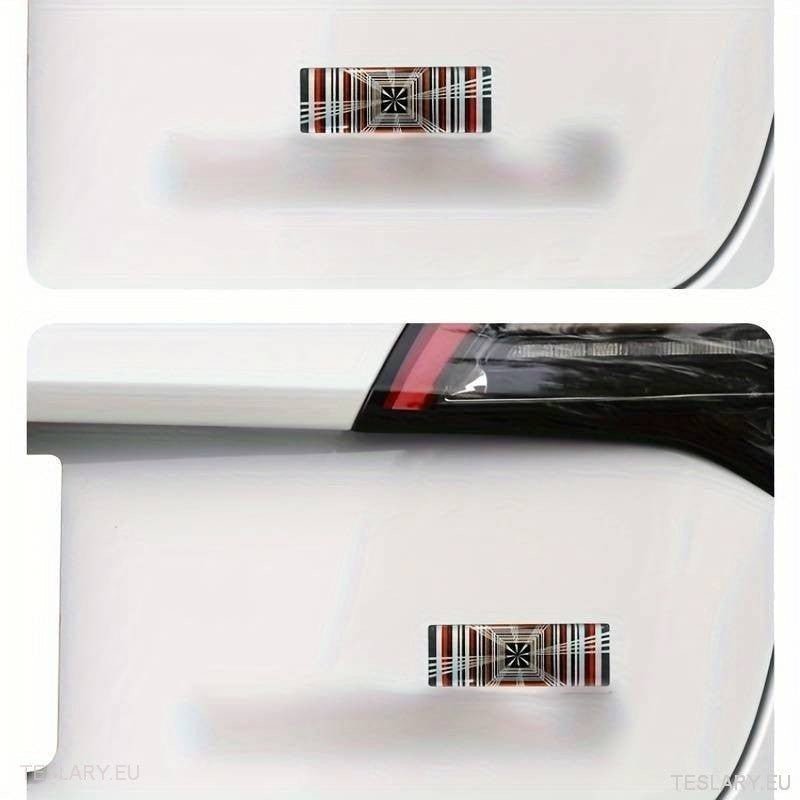 " PLAID " Logo 3D Dome Style Decal 11cm x 4cm - TESLARY Tesla Shop Accessories Europe Nederlands Ireland Deutschland Espana Alicante France Italia