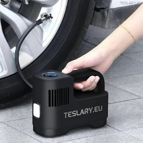 Portable 12 Volt Compressor with Digital Readout - TESLARY Tesla Shop Accessories Europe Nederlands Ireland Deutschland Espana Alicante France Italia
