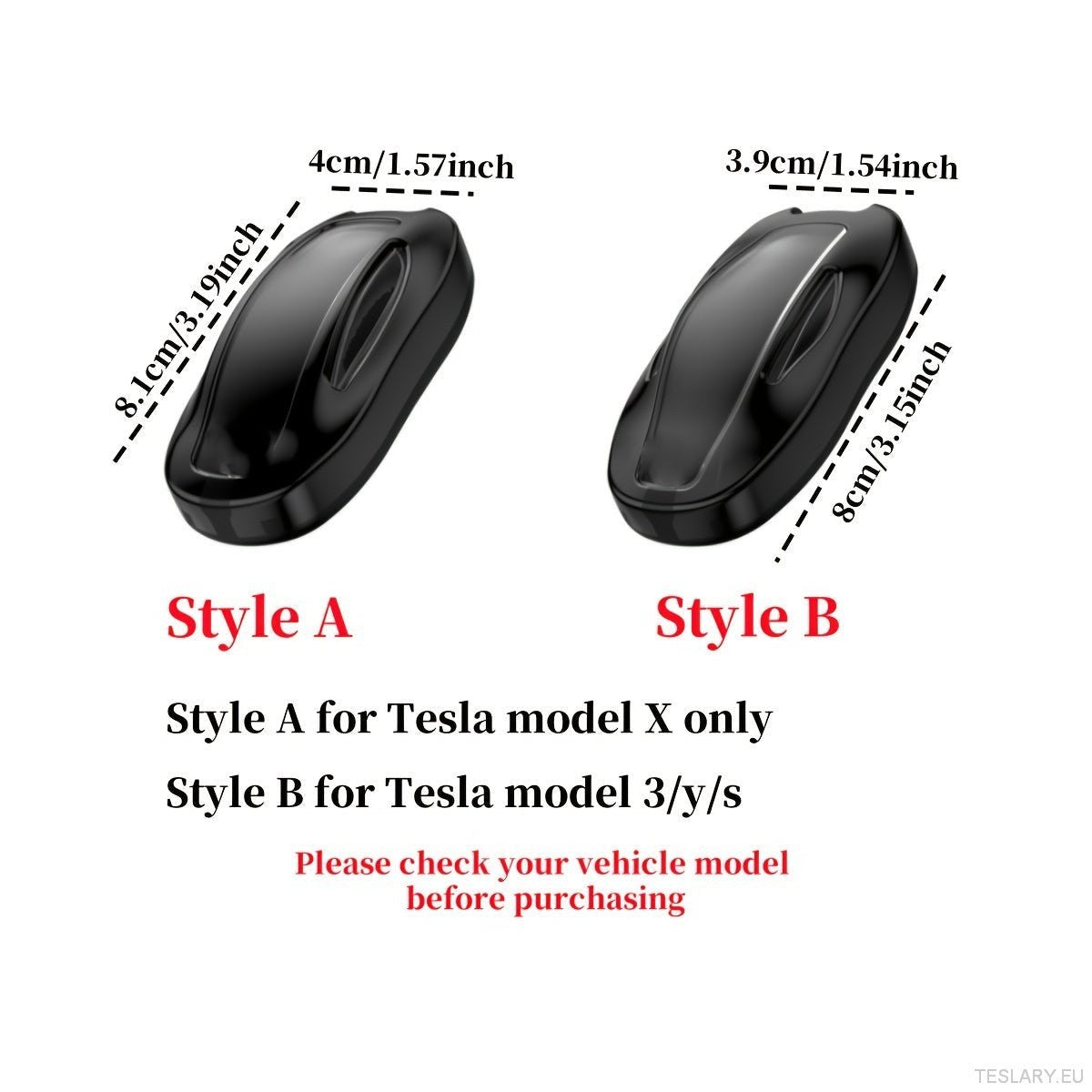 Alloy Premium Tesla Protection de cas clés noir