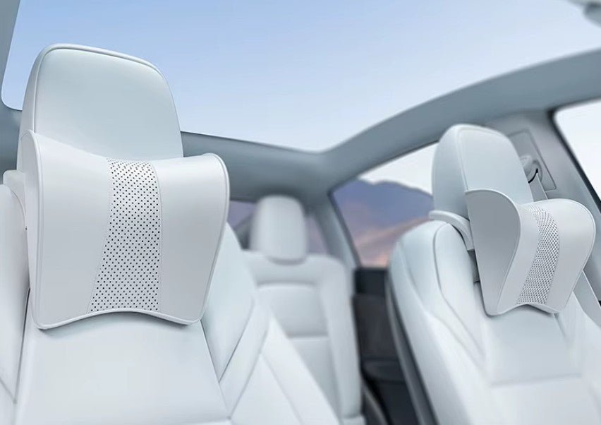Premium Headrest Pillow with Support for Neck for Tesla Model 3 , Y , Highland & Juniper - TESLARY Tesla Shop Accessories Europe Nederlands Dublin Cork Ireland Deutschland Espana Alicante France Italia