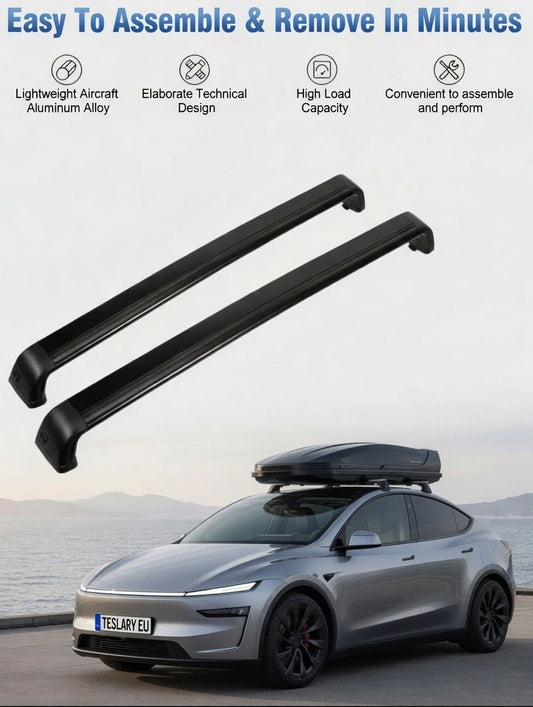 Premium Roof Rack Cross Bars for Tesla Model 3 , Y , Juniper & Highland - TESLARY Tesla Shop Accessories Europe Nederlands Dublin Cork Ireland Deutschland Espana Alicante France Italia