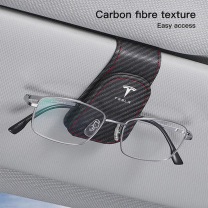 Tesla Premium Sun Visor Clip för S/3/X/Y med logotyp