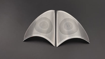 Tesla y interiér přední reproduktory kryt stříbra (pár)