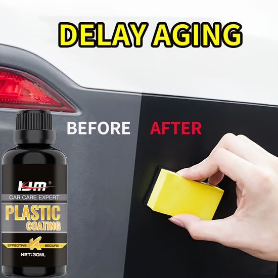 Auto Plastic Repair Kit Plastic Crystal Electroplated Coating Black Car Interior Reconditioning Wax Gloss Lasting Agent for Automobile Parts