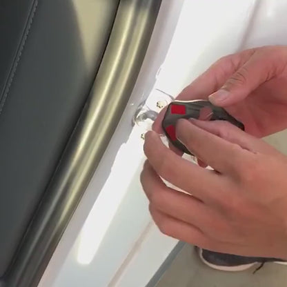 Tesla Modelo 3/Y/X Aço inoxidável Tampa protetora da porta de aço com logotipo (4 pacote)