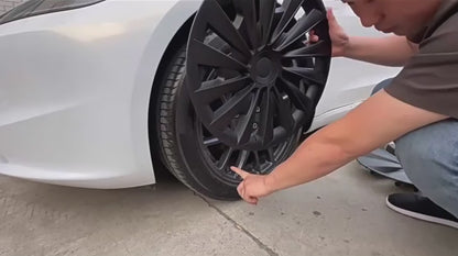 18" Tesla Model 3+ Highland Performance Induction Style Kołpaki - Matowa czerń