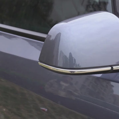 Tesla Model Y Side Mirror Chrome/Silver Anti Collision Strip
