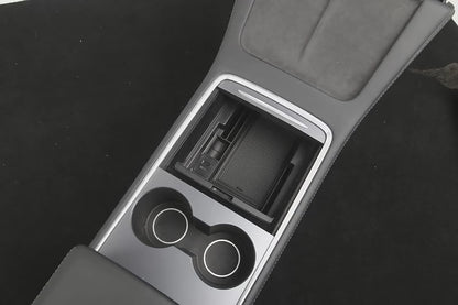 Tesla Model 3/Y Center Console Organizator frontal cu porturi USB și retur de primăvară