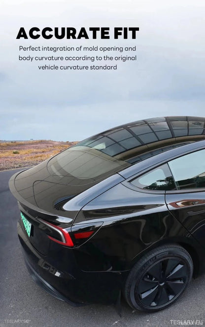 Rear Trunk Spoiler for Tesla Model 3 Highland 2024 Onwards - TESLARY Tesla Shop Accessories Europe Nederlands Ireland Deutschland Espana Alicante France Italia