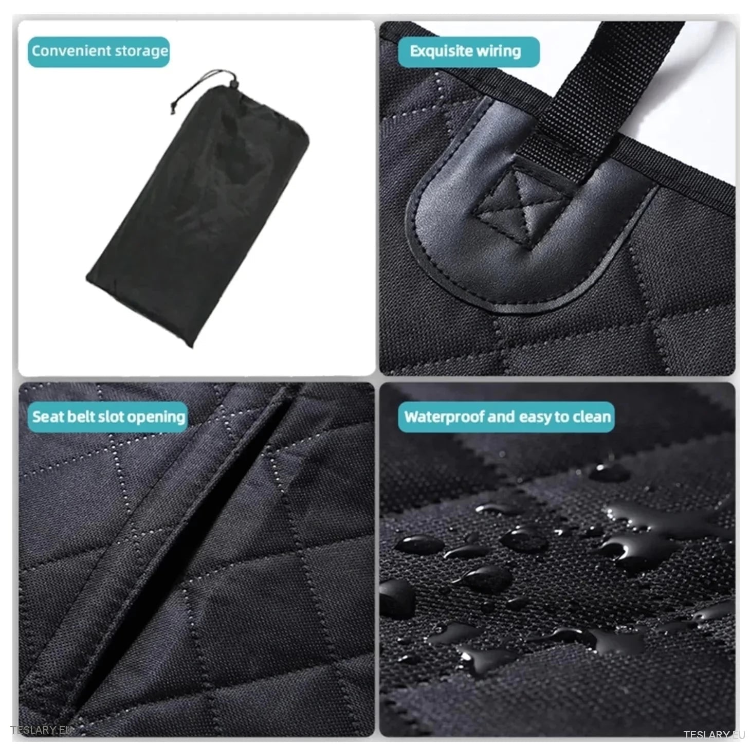 Robust Dog Car Seat Cover for Back Seat Suitable for Tesla Models 3 , Y & S - TESLARY Tesla Shop Accessories Europe Nederlands Dublin Cork Ireland Deutschland Espana Alicante France Italia