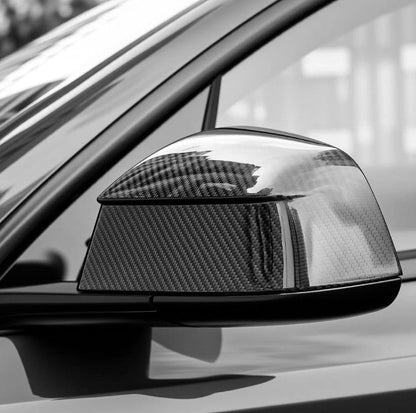 Side Rearview Protective Mirror Covers for Tesla Model 3 / Y & Model 3 Highland and Model Y Juniper - TESLARY Tesla Shop Accessories Europe Nederlands Dublin Cork Ireland Deutschland Espana Alicante France Italia