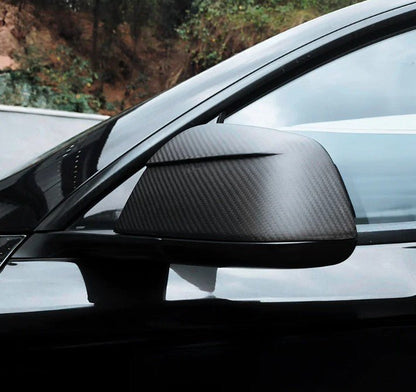 Side Rearview Protective Mirror Covers for Tesla Model 3 / Y & Model 3 Highland and Model Y Juniper - TESLARY Tesla Shop Accessories Europe Nederlands Dublin Cork Ireland Deutschland Espana Alicante France Italia
