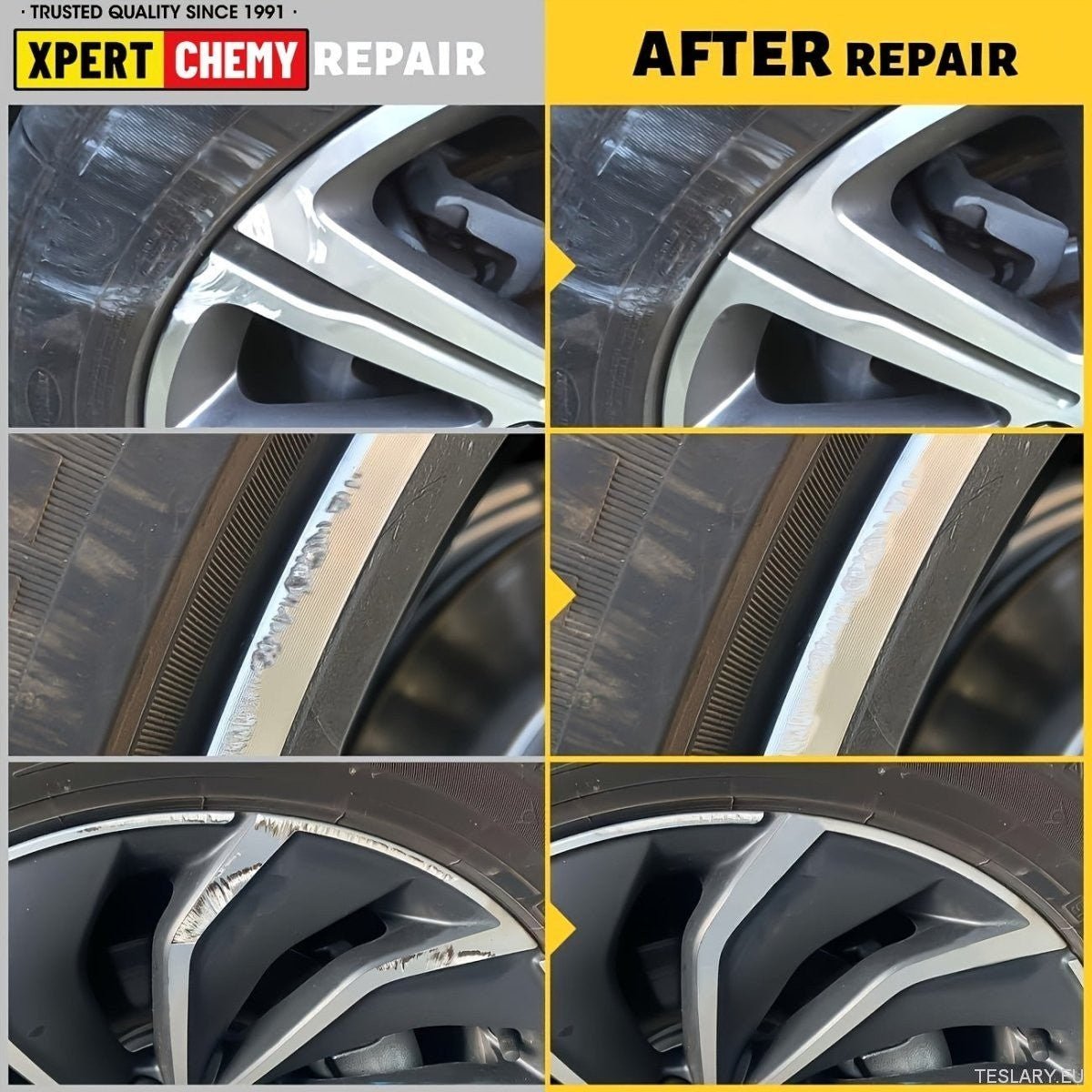 Silver Alloy Wheel Scratch Repair & Restore Kit - TESLARY Tesla Shop Accessories Europe Nederlands Ireland Deutschland Espana Alicante France Italia